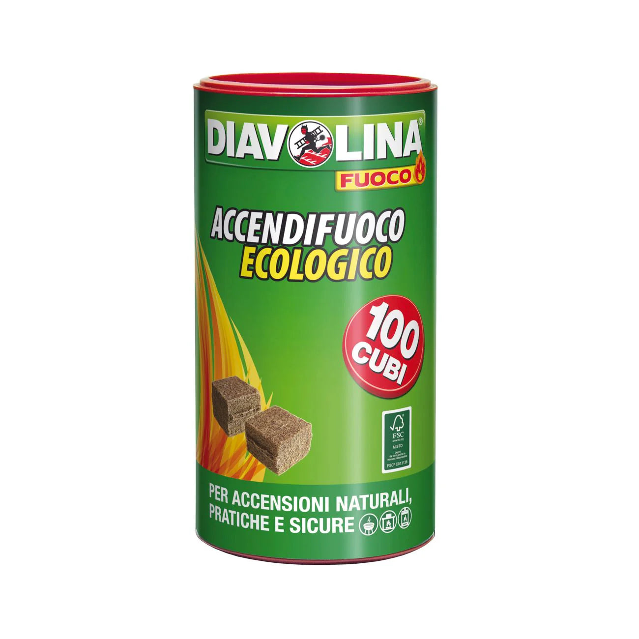 ALLUME-FEU 100 CUBES DIAVOLINA ÉCOLOGIQUE 15317