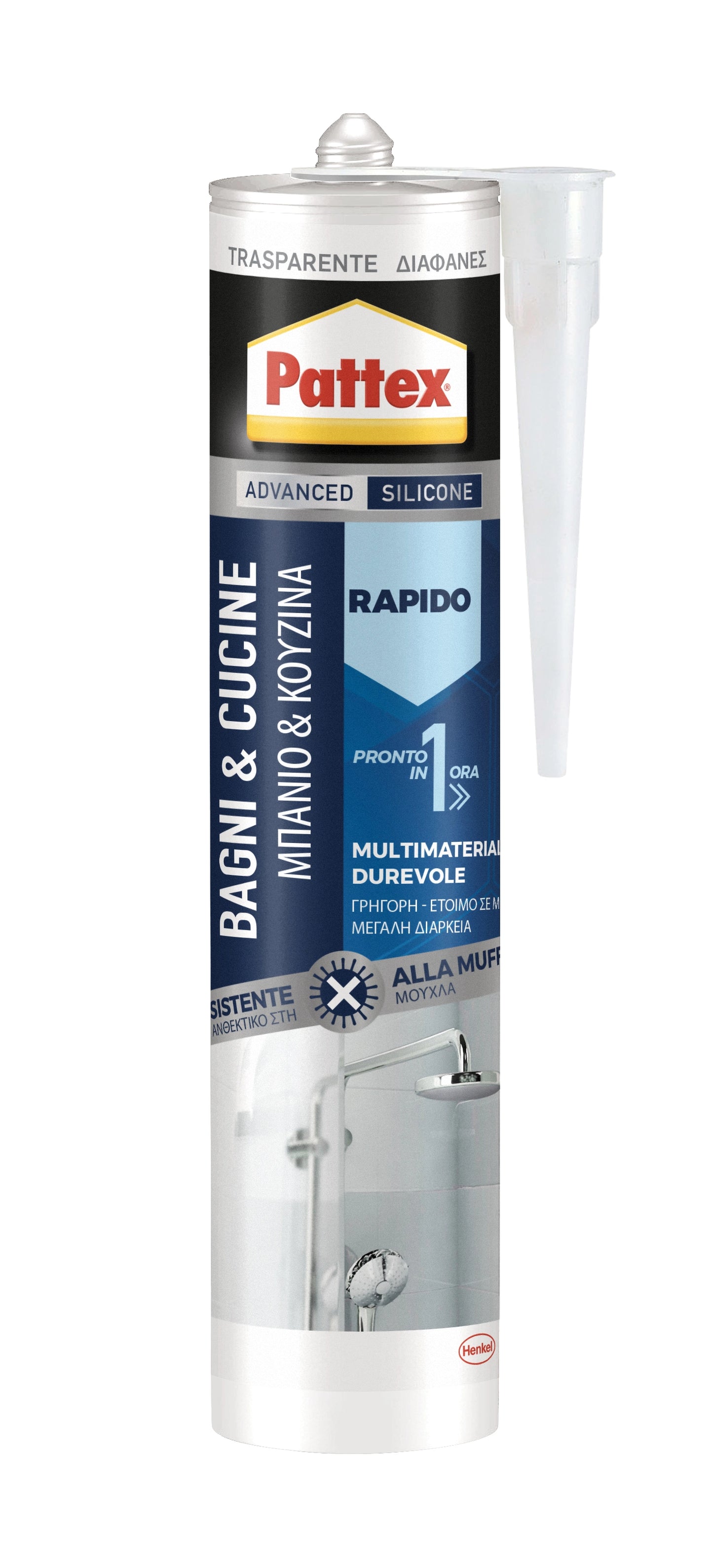 PATTEX SILICONE BAGNI&CUCINE RAPIDO TRASP 300 ML
