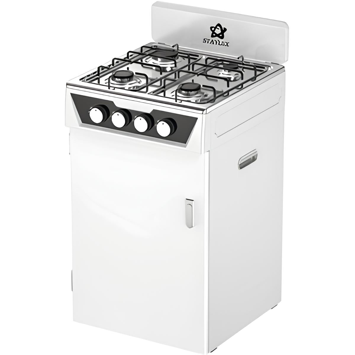 CUISINIÈRE 4 FEUX AVEC PORTE-BOUTEILLE BLANC