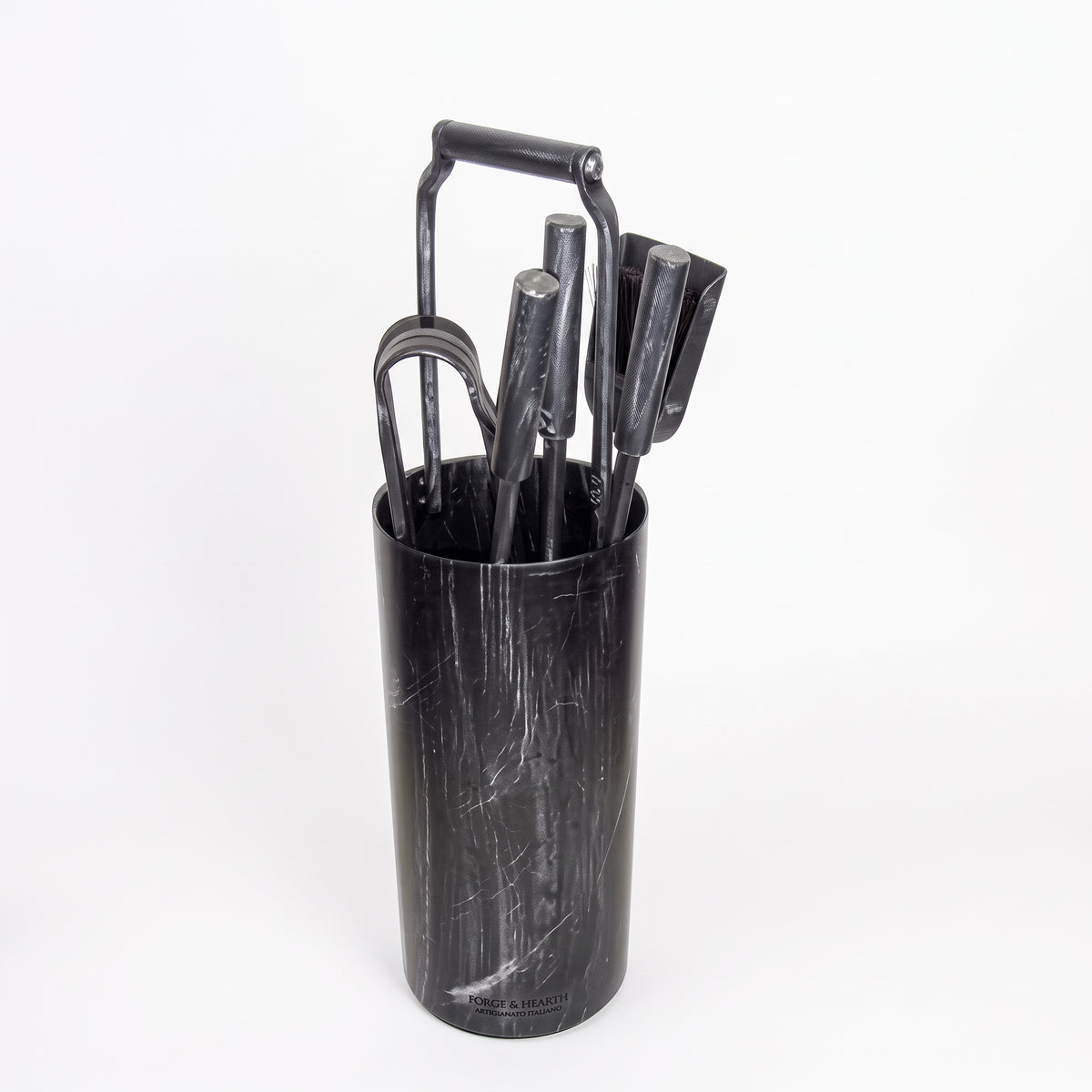 5-PIECE FIREPLACE TOOL SET WITH HOLDER