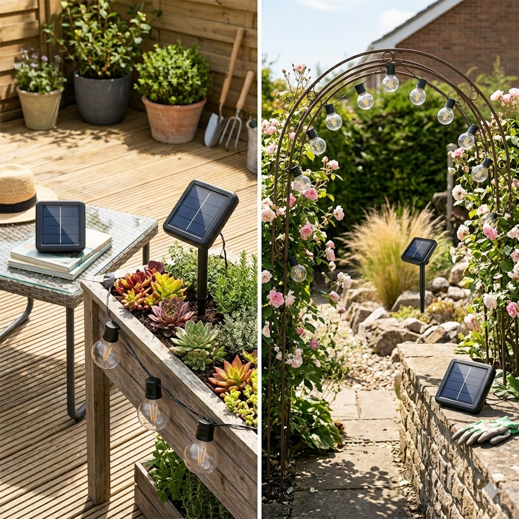 CATENA LUMINOSA SOLARE 40 LUCI 10M