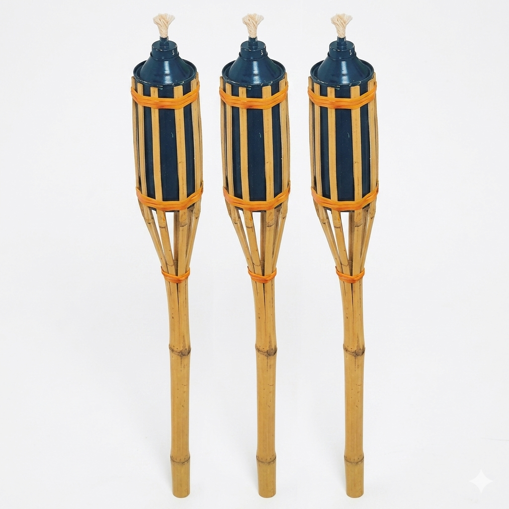 TORCIA IN CANNA DI BAMBOO 120CM 0,200 L ( 3 pezzi )