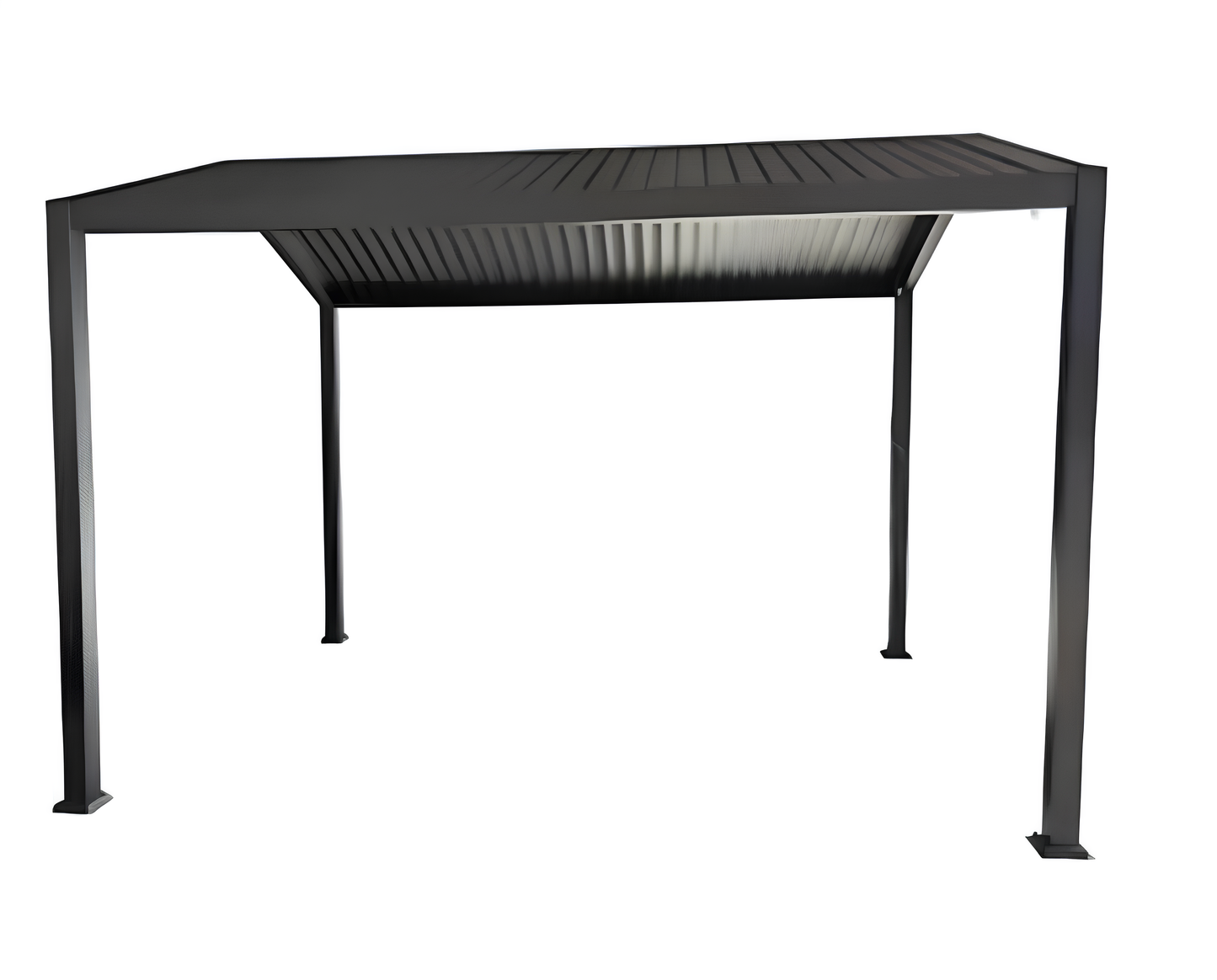 PERGOLA BIOCLIMATICA 2 FALDE 3X3.9XH3,2 ALU STEEL GRIGIO