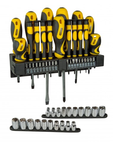 COFFRET CHASSEVIS AVEC EMBOUTS ET DOUILLES 0.62143 57 PCS