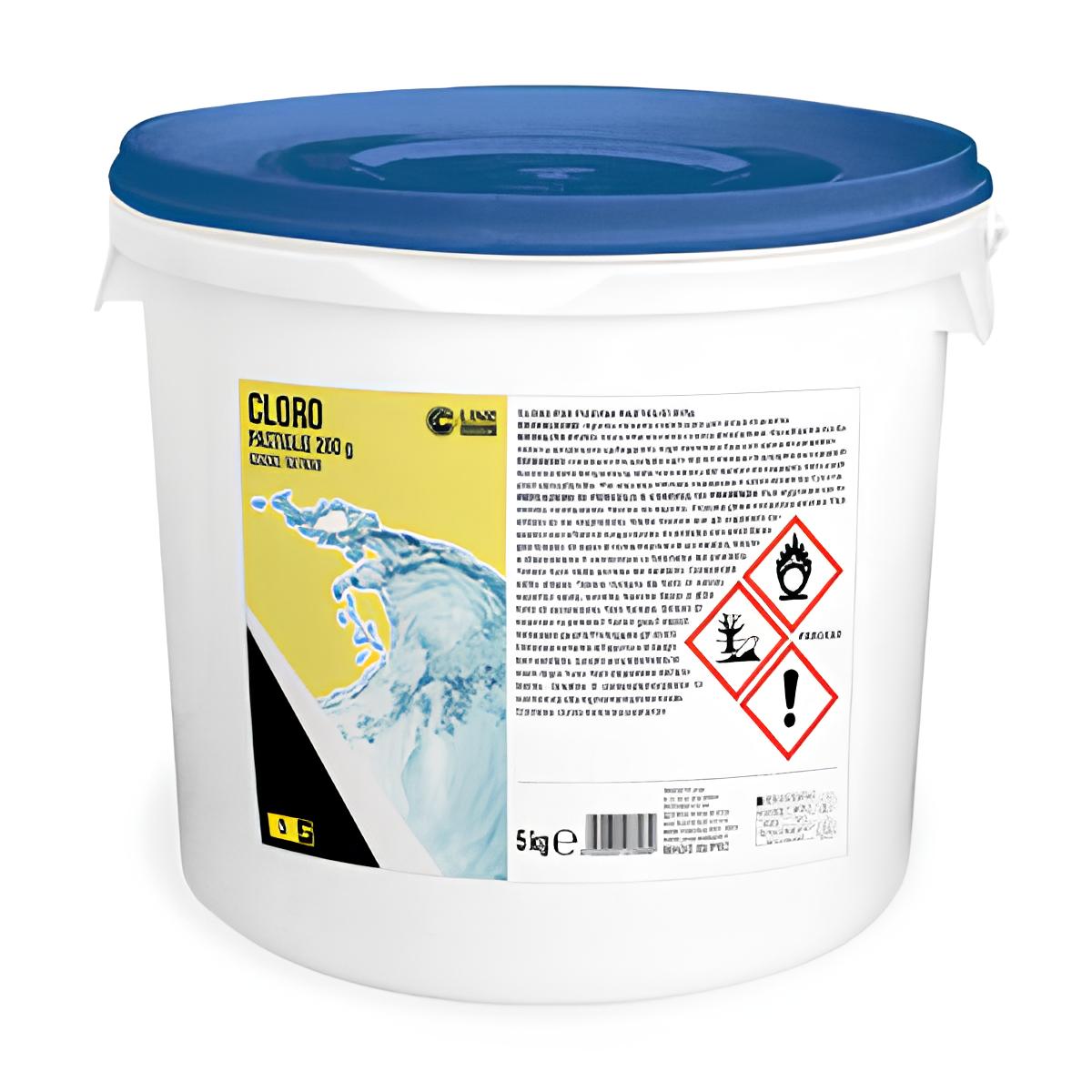 CHLORE PISCINE PASTILLES 200 G CT 5 KG