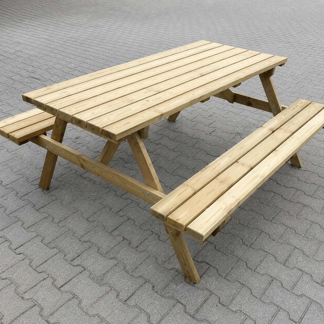SET BIRRERIA PICNIC LEGNO IMPREGN 180X160XH71CM