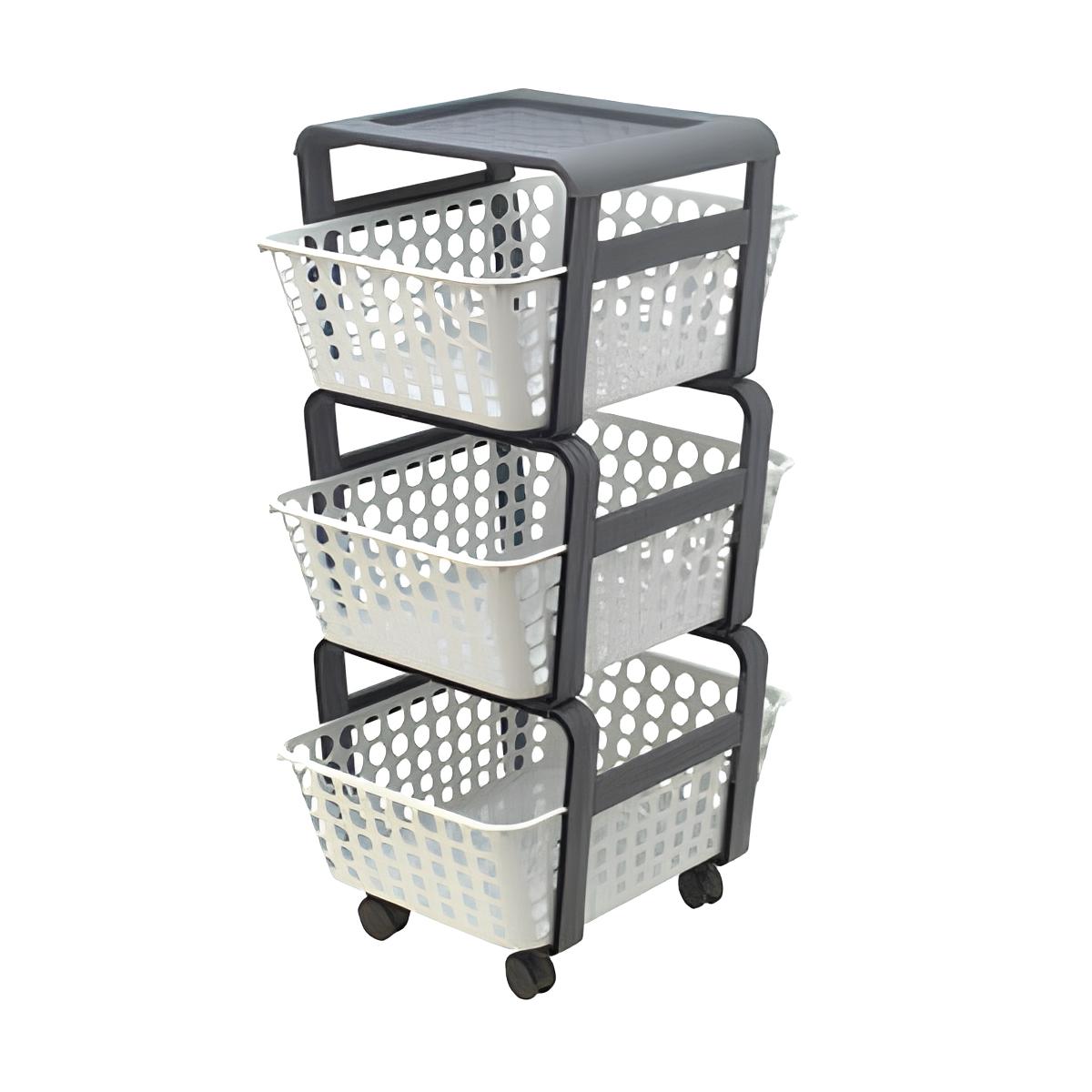 CHARIOT DE CUISINE MODULA 3 PANIERS À ROULETTES