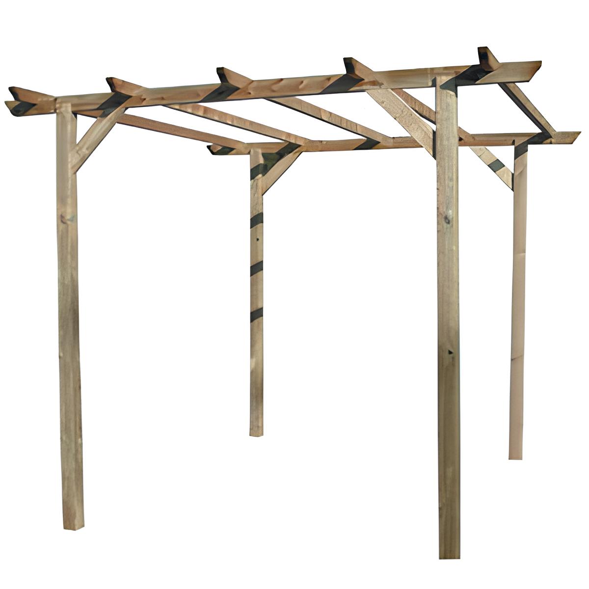 PERGOLA IN LEGNO IMPREGNATO 300X300XH247 CM