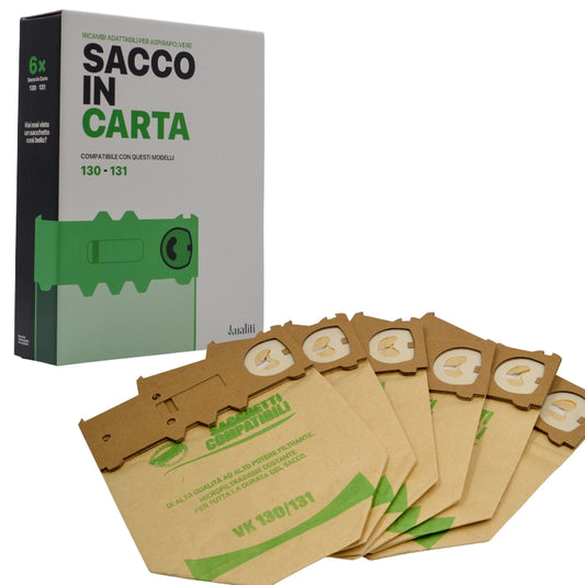 RICAMBIO FOLLETTO SACCO IN CARTA K130/K131 PZ.6