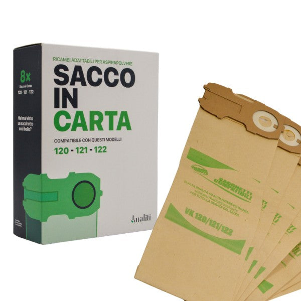 REPUESTO FOLLETTO BOLSA DE PAPEL K120/K121/K122 8 UDS.