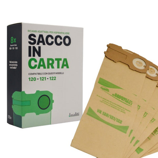 RICAMBIO FOLLETTO SACCO IN CARTA K120/K121/K122 PZ.8