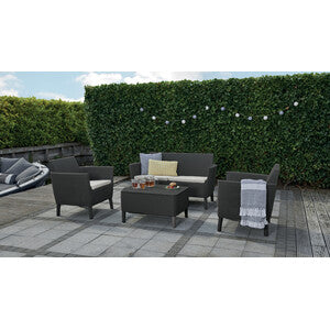 SALOTTO SALEMO 4 PZ C/CUSCINI ANTRACITE