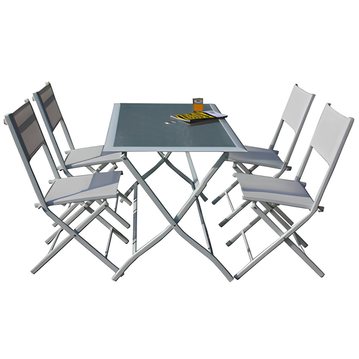 SET TAVOLO + 4 SEDIE PIEGHEVOLE ASTRO