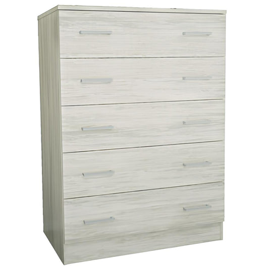 KIT CÓMODA 5 CAJONES 80X45X111 CM BLANCO VEN.K083