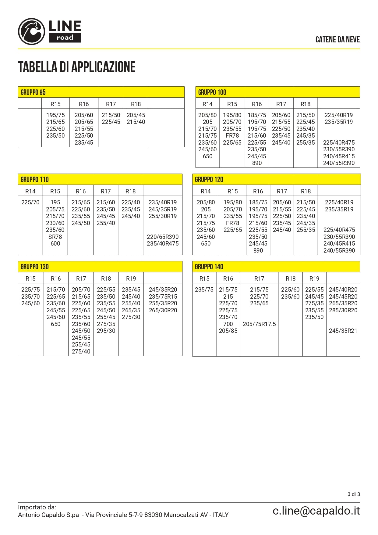 CATENE DA NEVE MAGLIA 9