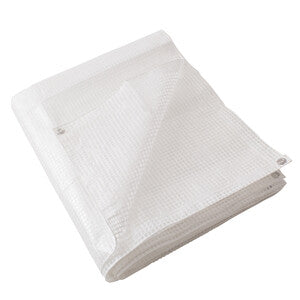 BÂCHE ŒILLETS PE BLANCHE CRISTAL RETIN 160GR