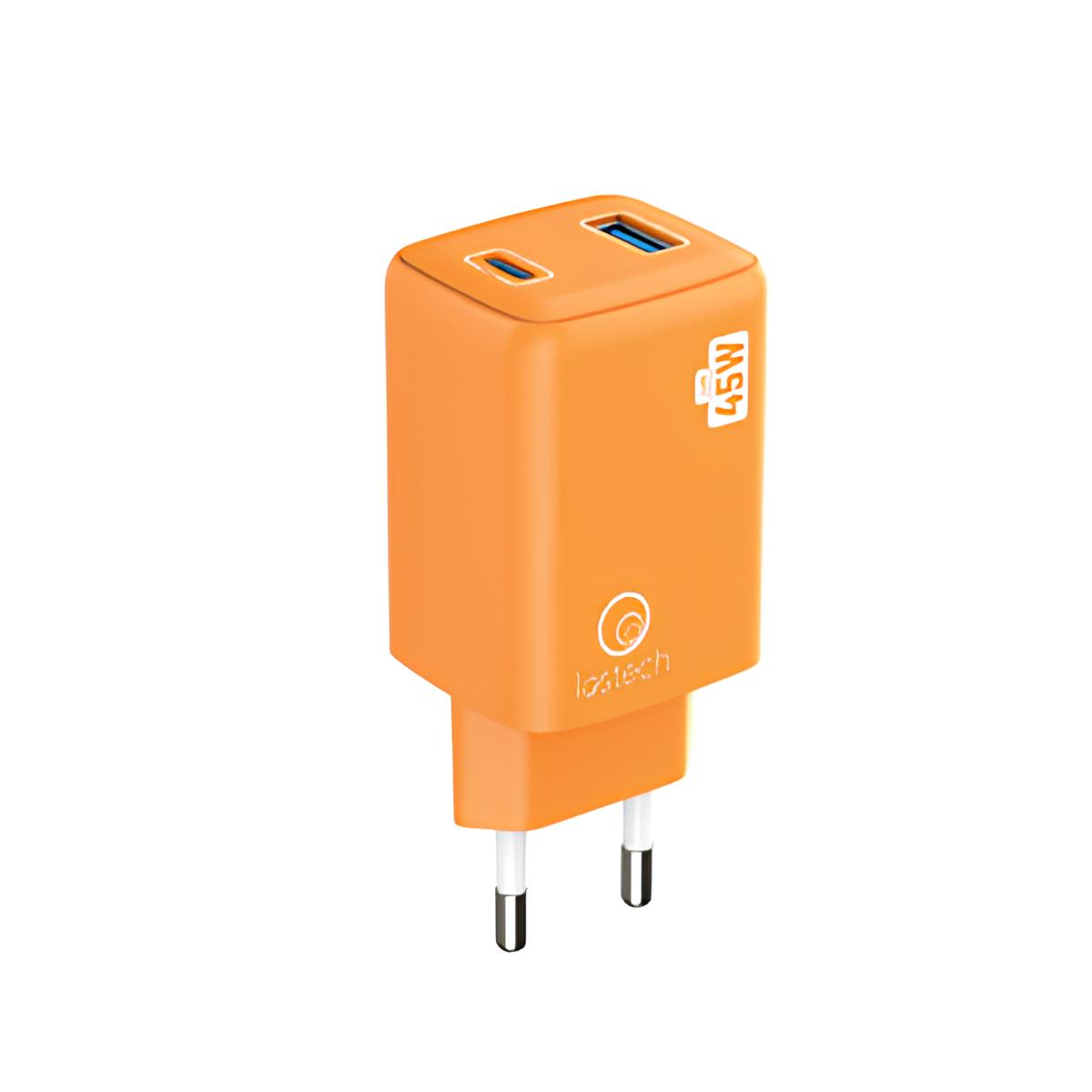 CARICATORE GAN 45W USB-C/USB-A CAVO USB-C/USB-C