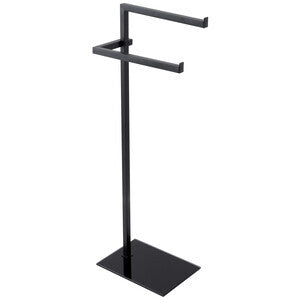PORTE-SERVIETTES SUR PIED EN VERRE ENTIÈREMENT NOIR