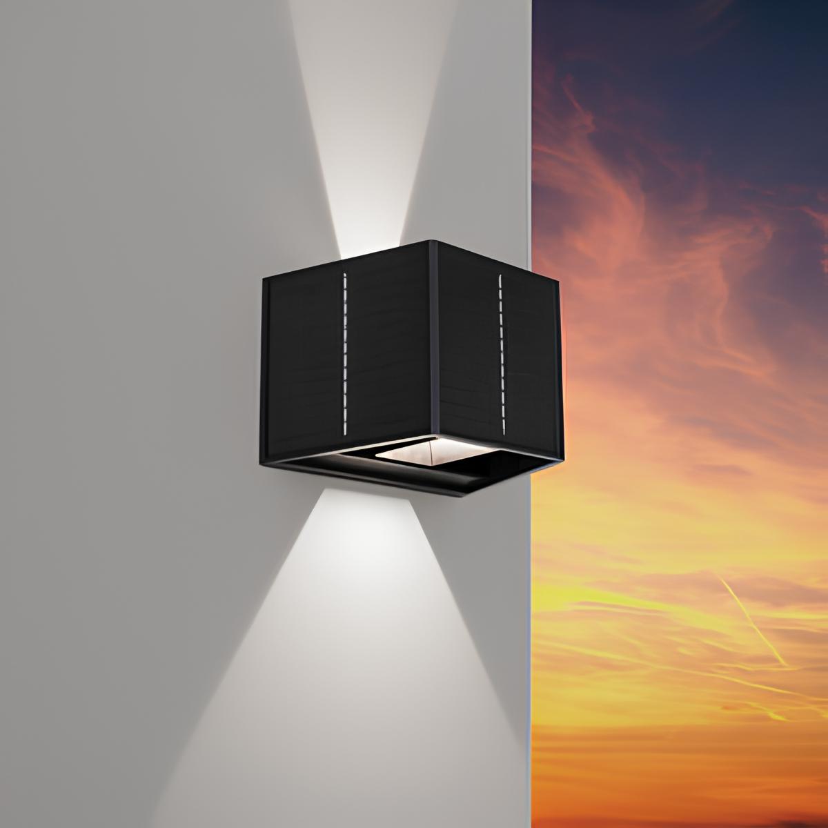 APPLIQUE LED UP&DOWN SOLAIRE QUAD 3,3W 4000K NOIR