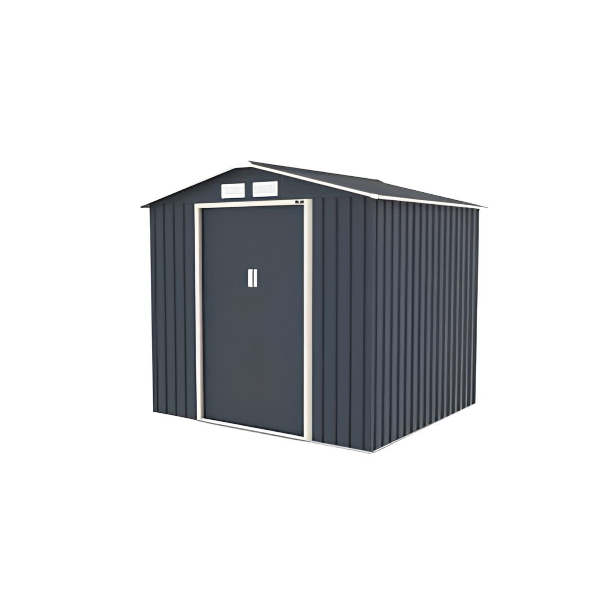 CASETA ALMACÉN HERRAMIENTAS CHAPA 213X195X195CM GRIS