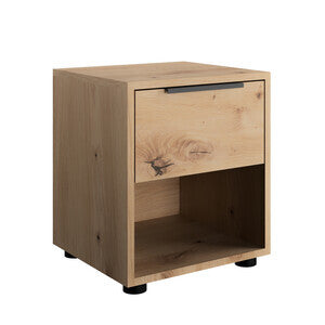 MESITA DE NOCHE 1C+1A CM. 38X35X44 H ROBLE ARTISAN