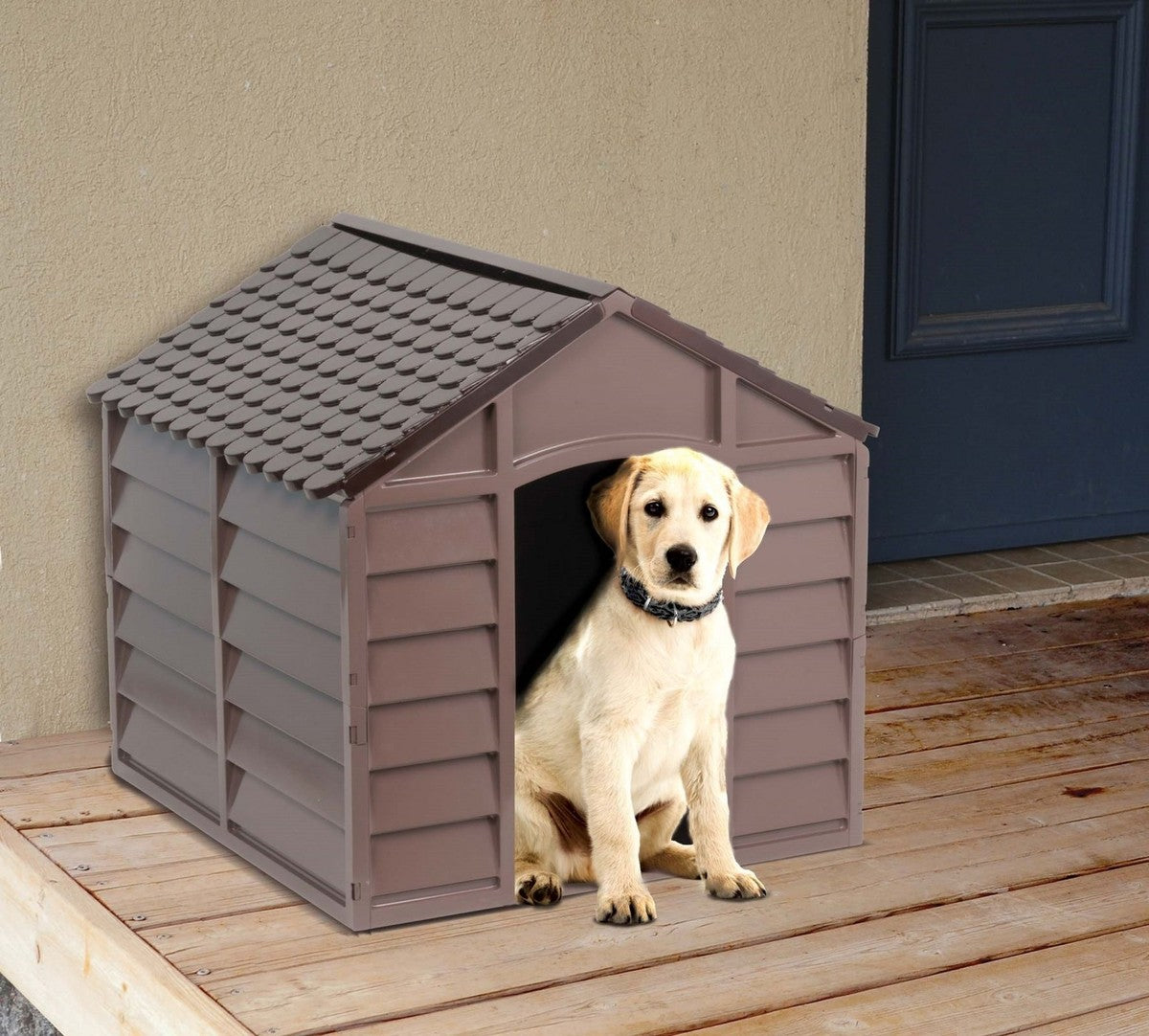 CASA PARA PERROS 72X72X68CM BEIGE/MARRÓN
