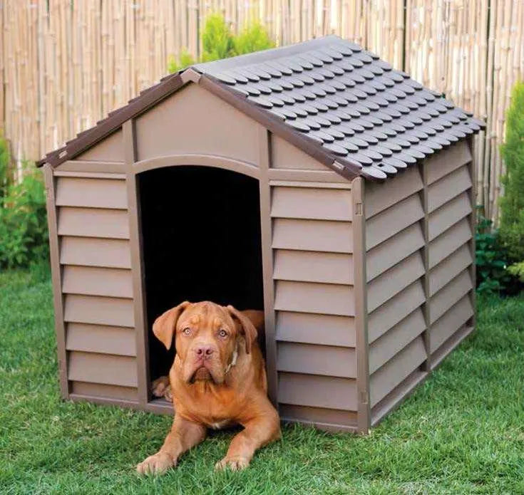 CASITA PARA PERROS 86X84X82CM BEIGE/MARRÓN