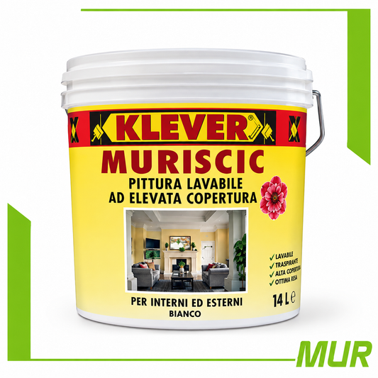 PITTURA LAVABILE AD ELEVATA COPERTURA MURISCIC KLEVER