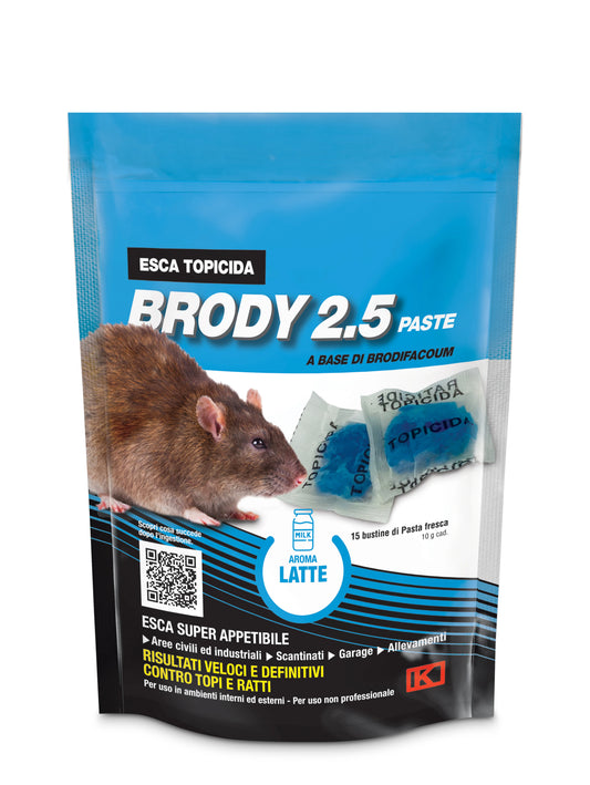 CEBO RATICIDA FRESCO BRODY 2.5 150 G AZUL LECHE