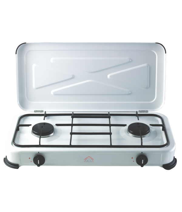PLAQUE DE CUISSON GAZ 2 FEUX AVEC COUVERCLE 2,6 KW