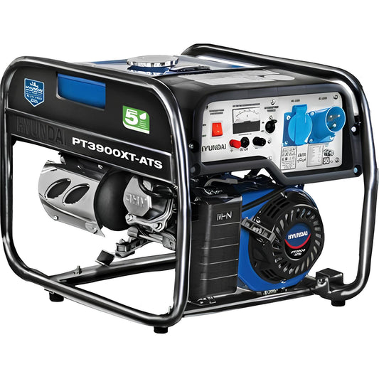 GENERADOR DE CORRIENTE 65129+ATS HYUNDAI 4T KW 3,5/3,2 MONOFÁSICO ARRANQUE ELÉCTRICO