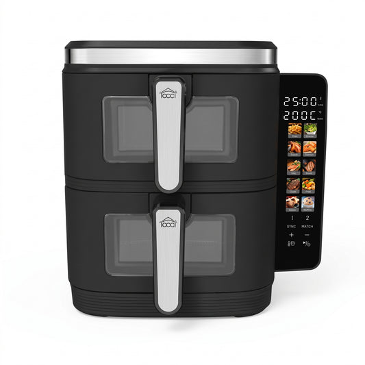FRITEUSE À AIR 2800W 5,5+5,5 L