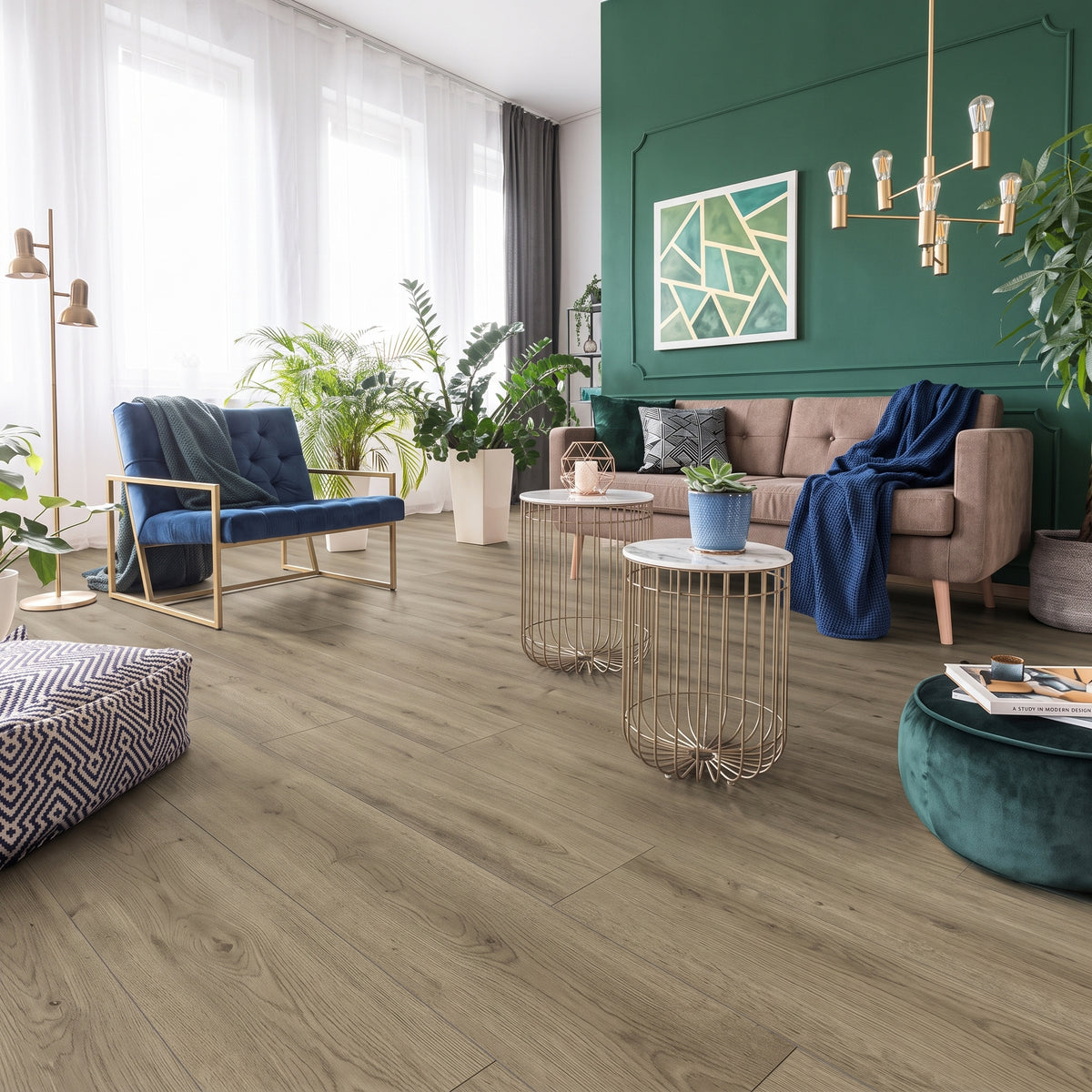 PARQUET LAMINATO 8 MM IDROFUGO ROV. TITANIO 2,13 MQ