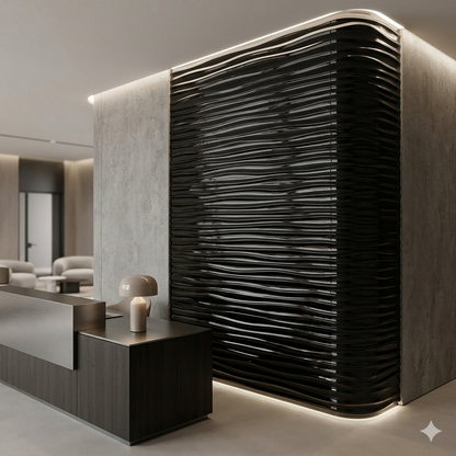 PLANCHA DECORATIVA CM.60X100 NEGRO BRILLANTE