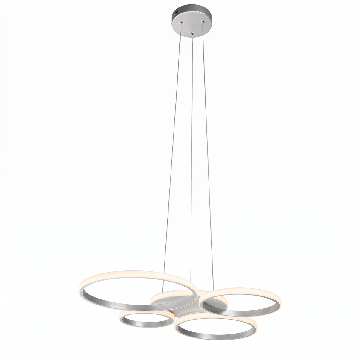 LAMPADARIO SOSPESO LED 4 CERCHI 53W CCT 4770LM