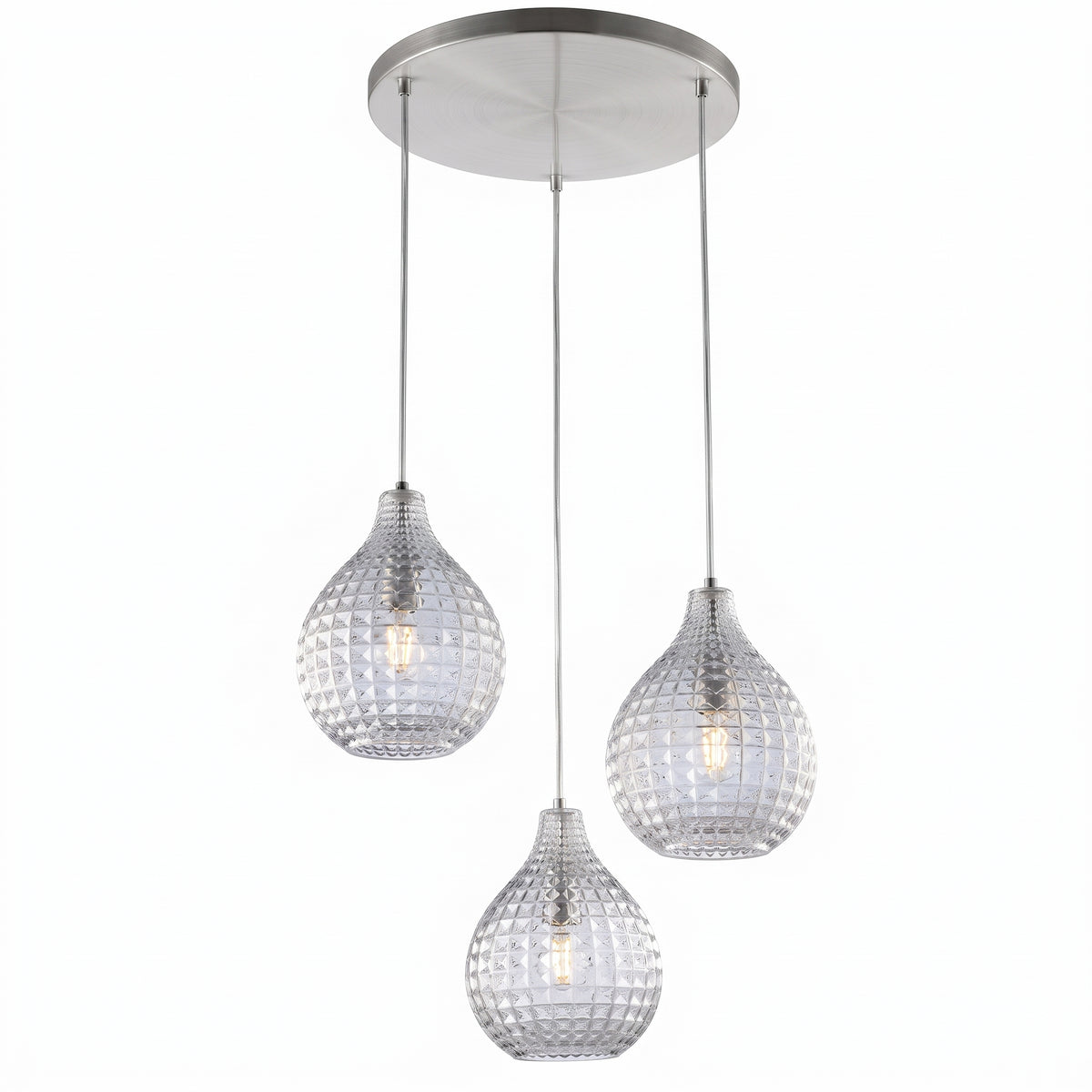 LAMPADARIO SOSPENSIONE 3L DIAMANTE