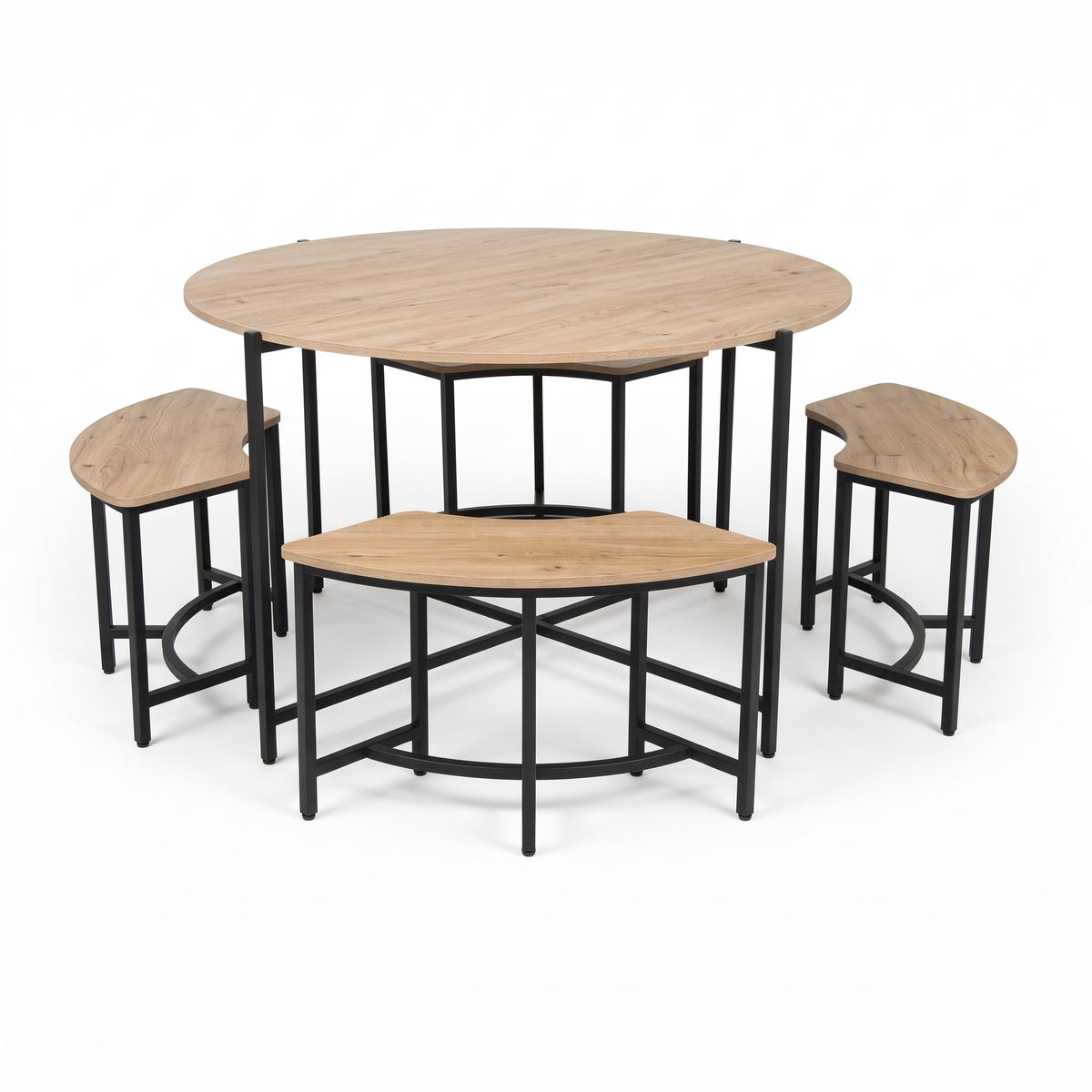 SET TAVOLO TONDO C/4 PANCHE D 80 COMPACT ROUND