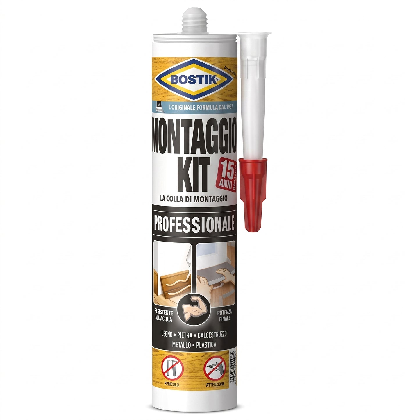 BOSTIK MONTAGGIO KIT PROFESSION COLLA 350 G CARTUCCIA