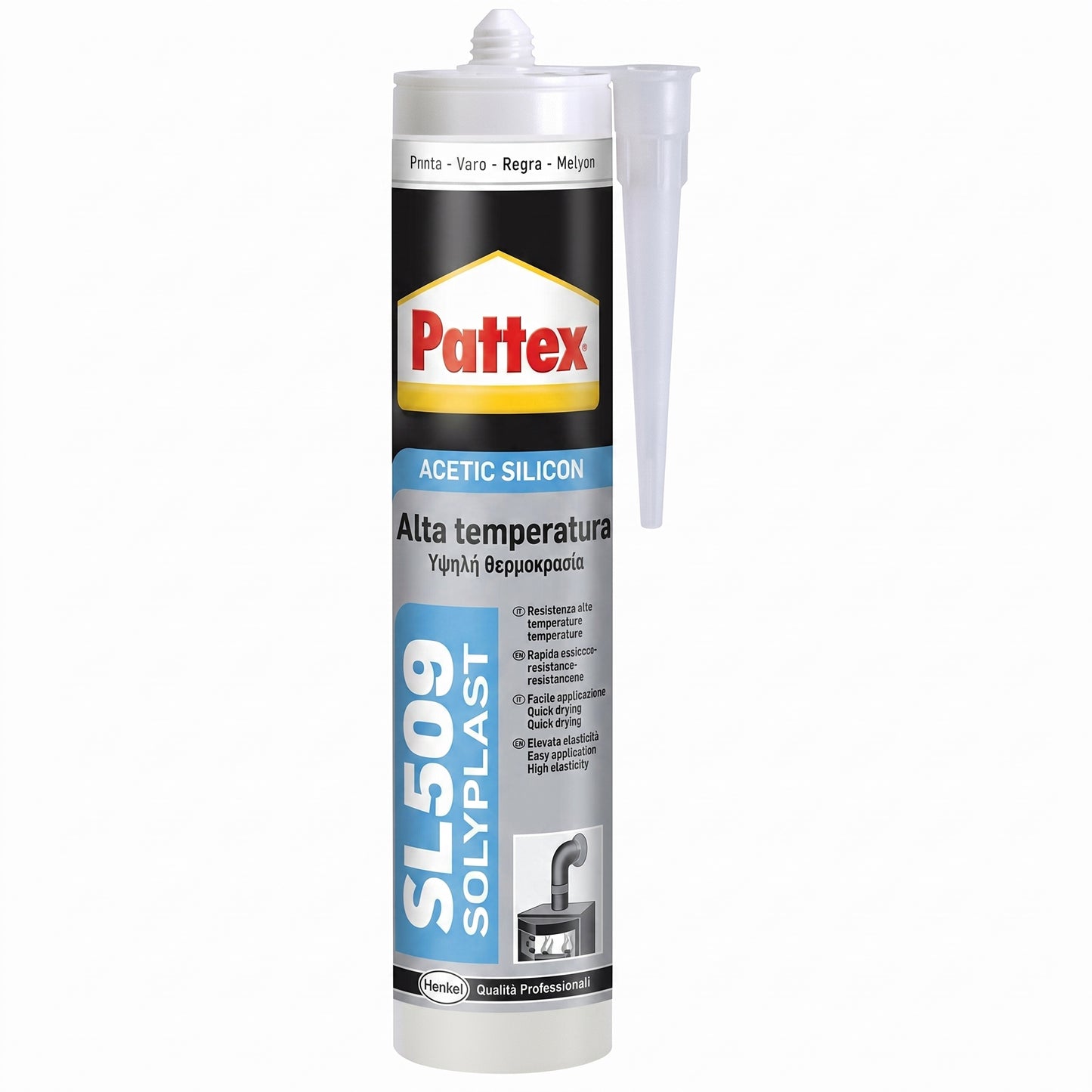 PATTEX SILICONE ALTA TEMPERATURA SL509. 300 ML CARTUCCIA