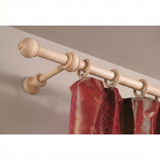 BARRA DE MADERA A PRESIÓN D 23 NATURAL CON SOPORTE