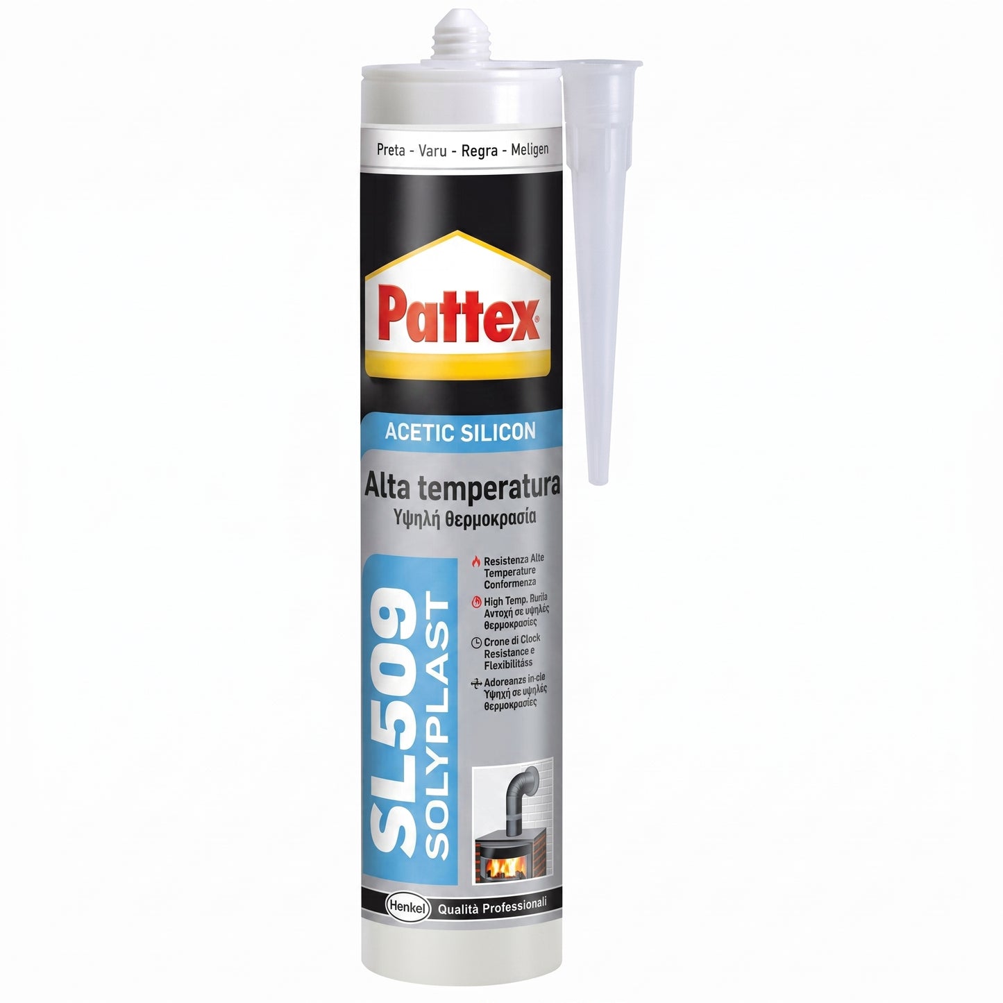 PATTEX SILICONE ALTA TEMPERATURA SL509. 300 ML CARTUCCIA