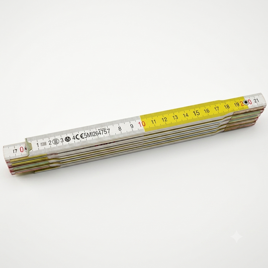DOPPIO METRO 10 ASTE 16 MM LEGNO BIAN GIALLO