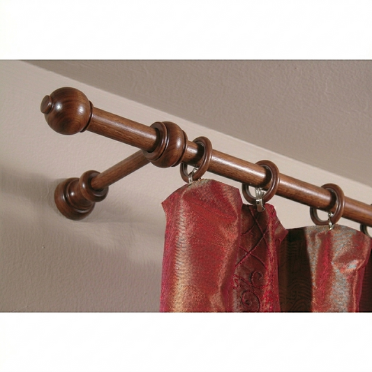 BASTÓN DE MADERA DESMONTABLE D 23 NOGAL CON SOPORTE