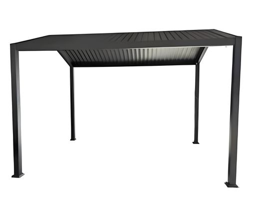 PERGOLA BIOCLIMATICA 2 FALDE 3X3.9XH3,2 ALU STEEL GRIGIO