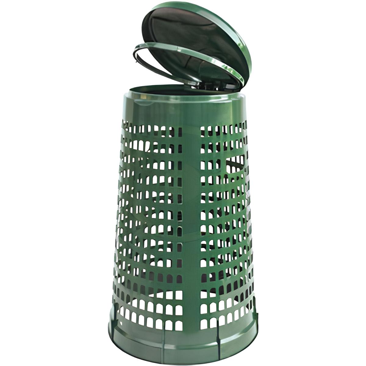 POUBELLE 110 L CHEVALET D 38-51XH85 CM VERTE