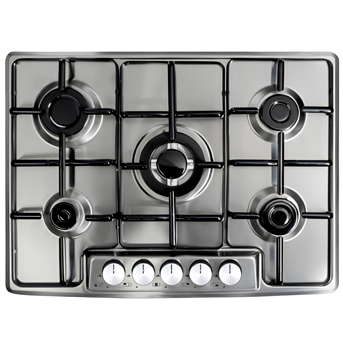 PLAQUE DE CUISSON INOX STAYLUX GAZ 70CM GRILLE ACIER