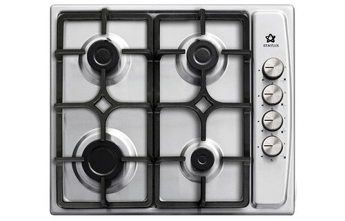 TABLE DE CUISSON INOX STAYLUX GAZ 60CM GRILLE ACIER