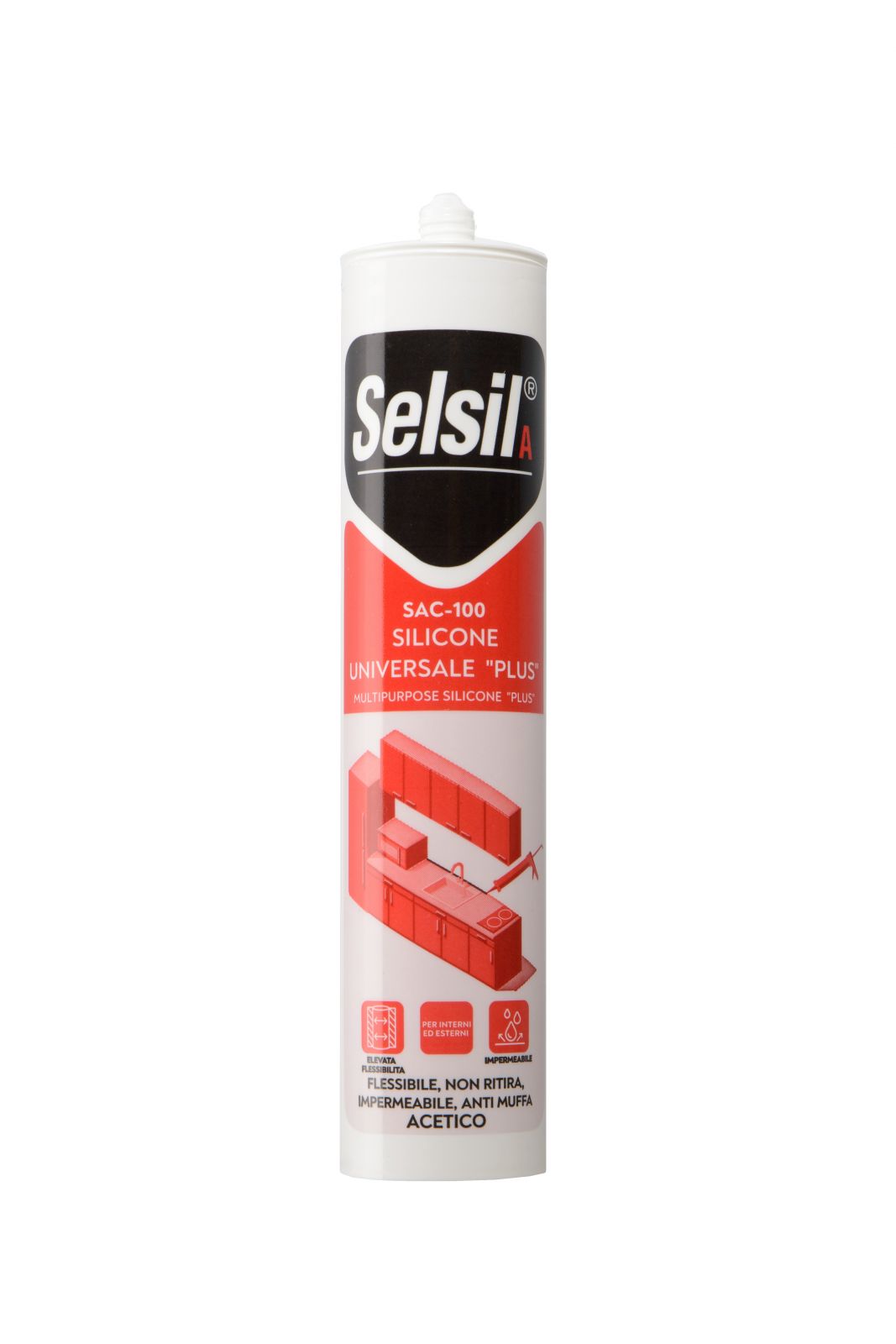 SELSIL SILICONE ACETICO PLUS SAC-100 280 ML