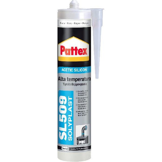 PATTEX SILICONE ALTE TEMP. SL509 NERO 300 ML CARTUC