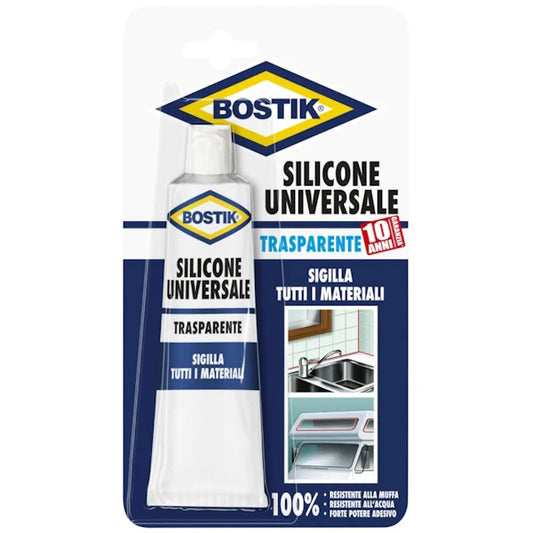 BOSTIK SILICONE UNIVERSALE 60 ML TRASPAR BLISTER